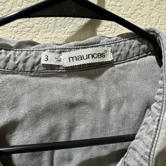 Gray button down shirt from Maurice’s - Picture 3 of 3
